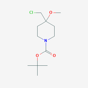 molecular formula C12H22ClNO3 B2375421 Tert-butyl 4-(chloromethyl)-4-methoxypiperidine-1-carboxylate CAS No. 2000740-67-8