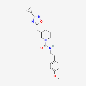 3-((3-cyclopropyl-1,2,4-oxadiazol-5-yl)methyl)-N-(4-methoxyphenethyl)piperidine-1-carboxamide
