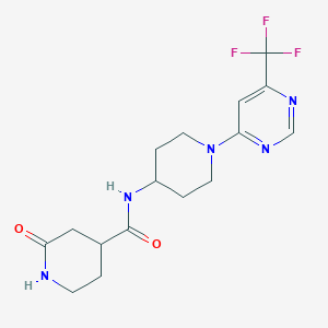 2-oxo-N-(1-(6-(trifluoromethyl)pyrimidin-4-yl)piperidin-4-yl)piperidine-4-carboxamide