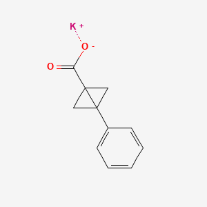 molecular formula C11H9KO2 B2375438 钾3-苯基双环[1.1.0]丁烷-1-羧酸盐 CAS No. 1909326-38-0