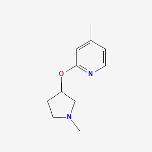 molecular formula C11H16N2O B2375444 4-甲基-2-[(1-甲基吡咯烷-3-基)氧基]吡啶 CAS No. 2199385-95-8