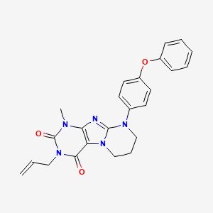 3-allyl-1-methyl-9-(4-phenoxyphenyl)-6,7,8,9-tetrahydropyrimido[2,1-f]purine-2,4(1H,3H)-dione