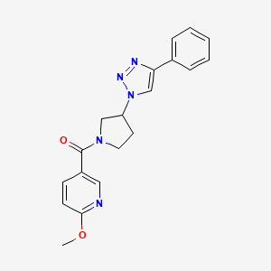 (6-methoxypyridin-3-yl)(3-(4-phenyl-1H-1,2,3-triazol-1-yl)pyrrolidin-1-yl)methanone