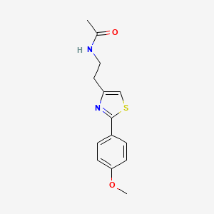 molecular formula C14H16N2O2S B2375468 N-[2-[2-(4-methoxyphenyl)-1,3-thiazol-4-yl]ethyl]acetamide CAS No. 863513-53-5