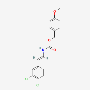 molecular formula C17H15Cl2NO3 B2375472 (4-methoxyphenyl)methyl N-[(E)-2-(3,4-dichlorophenyl)ethenyl]carbamate CAS No. 339278-55-6