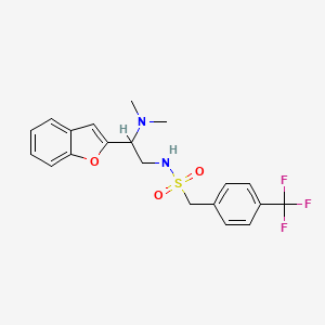 N-(2-(benzofuran-2-yl)-2-(dimethylamino)ethyl)-1-(4-(trifluoromethyl)phenyl)methanesulfonamide