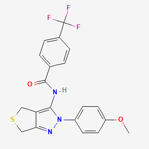 N-(2-(4-methoxyphenyl)-4,6-dihydro-2H-thieno[3,4-c]pyrazol-3-yl)-4-(trifluoromethyl)benzamide