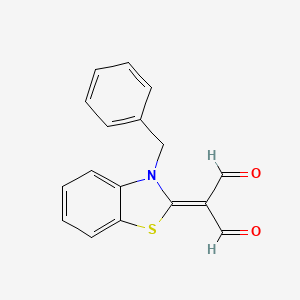 molecular formula C17H13NO2S B2375479 2-(3-ベンジルベンゾ[d]チアゾール-2(3H)-イリデン)マロナルデヒド CAS No. 136427-78-6