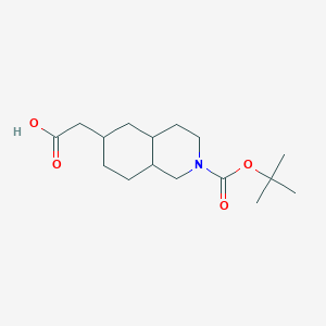 molecular formula C16H27NO4 B2375481 2-[2-[(2-甲基丙烷-2-基)氧羰基]-3,4,4a,5,6,7,8,8a-八氢-1H-异喹啉-6-基]乙酸 CAS No. 2248352-90-9