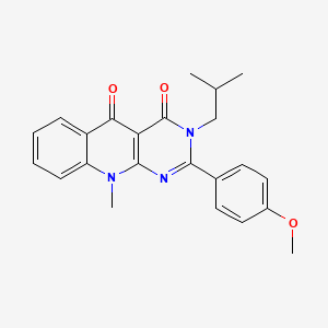 3-isobutyl-2-(4-methoxyphenyl)-10-methylpyrimido[4,5-b]quinoline-4,5(3H,10H)-dione