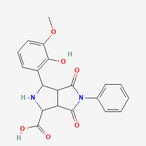 3-(2-Hydroxy-3-methoxyphenyl)-4,6-dioxo-5-phenyloctahydropyrrolo[3,4-c]pyrrole-1-carboxylic acid