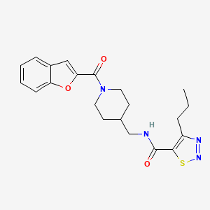 N-((1-(benzofuran-2-carbonyl)piperidin-4-yl)methyl)-4-propyl-1,2,3-thiadiazole-5-carboxamide