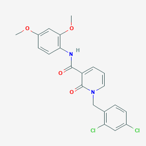 molecular formula C21H18Cl2N2O4 B2375488 1-[(2,4-dichlorophényl)méthyl]-N-(2,4-diméthoxyphényl)-2-oxo-1,2-dihydropyridine-3-carboxamide CAS No. 320419-64-5