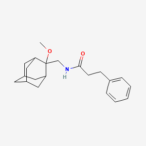 molecular formula C21H29NO2 B2375489 N-(((1R,3S,5r,7r)-2-methoxyadamantan-2-yl)methyl)-3-phenylpropanamide CAS No. 1797184-99-6