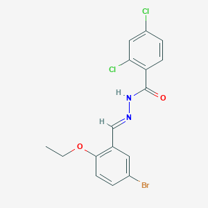 molecular formula C16H13BrCl2N2O2 B2375492 N'-[(1E)-(5-bromo-2-ethoxyphenyl)methylidene]-2,4-dichlorobenzohydrazide CAS No. 351512-31-7