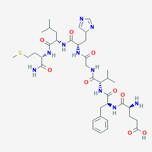 (4S)-4-amino-5-[[(2S)-1-[[(2S)-1-[[2-[[(2S)-1-[[(2S)-1-[[(2S)-1-amino-4-methylsulfanyl-1-oxobutan-2-yl]amino]-4-methyl-1-oxopentan-2-yl]amino]-3-(4H-imidazol-4-yl)-1-oxopropan-2-yl]amino]-2-oxoethyl]amino]-3-methyl-1-oxobutan-2-yl]amino]-1-oxo-3-phenylpropan-2-yl]amino]-5-oxopentanoic acid