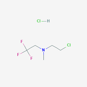 molecular formula C5H10Cl2F3N B2375533 N-(2-Chloroethyl)-2,2,2-trifluoro-N-methylethanamine;hydrochloride CAS No. 2247106-47-2