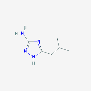 molecular formula C6H12N4 B2375537 5-Isobutyl-4H-1,2,4-triazol-3-amine CAS No. 76955-95-8