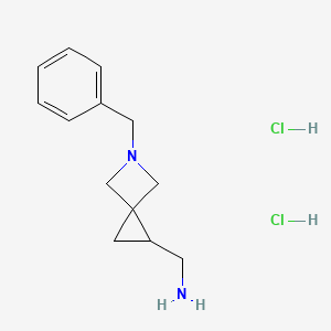 molecular formula C13H20Cl2N2 B2375539 (5-Benzyl-5-azaspiro[2.3]hexan-2-yl)methanamine;dihydrochloride CAS No. 2445785-02-2
