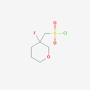 molecular formula C6H10ClFO3S B2375545 (3-Fluorooxan-3-yl)methanesulfonyl chloride CAS No. 2253640-03-6
