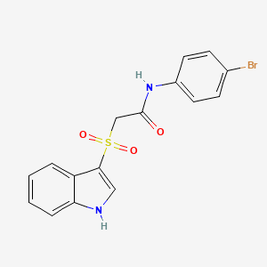 2-((1H-indol-3-yl)sulfonyl)-N-(4-bromophenyl)acetamide