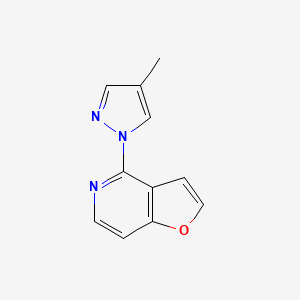 molecular formula C11H9N3O B2375568 4-(4-Methylpyrazol-1-yl)furo[3,2-c]pyridine CAS No. 2320886-34-6