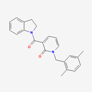 molecular formula C23H22N2O2 B2375572 1-(2,5-dimethylbenzyl)-3-(indoline-1-carbonyl)pyridin-2(1H)-one CAS No. 941909-99-5