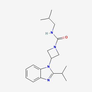 N-(2-Methylpropyl)-3-(2-propan-2-ylbenzimidazol-1-yl)azetidine-1-carboxamide