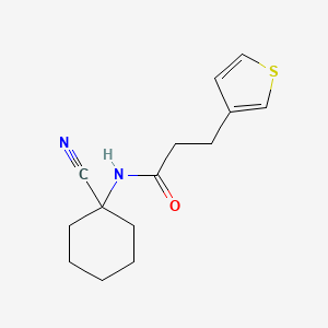 N-(1-cyanocyclohexyl)-3-(thiophen-3-yl)propanamide
