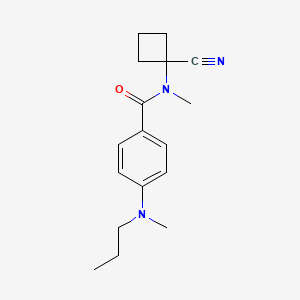 molecular formula C17H23N3O B2375582 N-(1-cyanocyclobutyl)-N-methyl-4-[methyl(propyl)amino]benzamide CAS No. 1311899-19-0