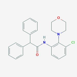 molecular formula C24H23ClN2O2 B237559 N-[3-chloro-2-(4-morpholinyl)phenyl]-2,2-diphenylacetamide 