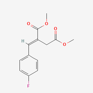 molecular formula C13H13FO4 B2375594 1,4-二甲基 (2E)-2-[(4-氟苯基)亚甲基]丁二酸二酯 CAS No. 218591-03-8