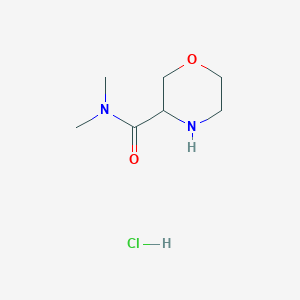 molecular formula C7H15ClN2O2 B2375602 N,N-dimethylmorpholine-3-carboxamide hydrochloride CAS No. 1101822-35-8