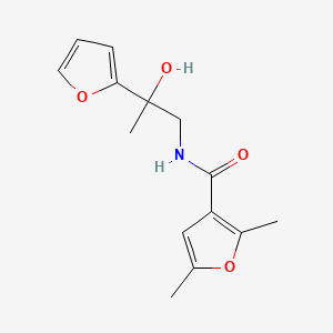 molecular formula C14H17NO4 B2375606 N-(2-(furan-2-yl)-2-hydroxypropyl)-2,5-dimethylfuran-3-carboxamide CAS No. 1396747-90-2