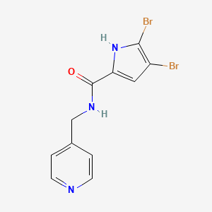 molecular formula C11H9Br2N3O B2375607 4,5-二溴-N-(4-吡啶基甲基)-1H-吡咯-2-甲酰胺 CAS No. 861208-06-2