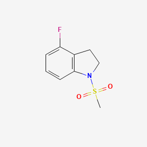 molecular formula C9H10FNO2S B2375622 4-Fluoro-1-methanesulfonyl-2,3-dihydroindole CAS No. 2093788-64-6