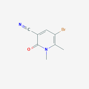 molecular formula C8H7BrN2O B2375625 5-Bromo-1,6-dimethyl-2-oxo-1,2-dihydropyridine-3-carbonitrile CAS No. 450841-30-2