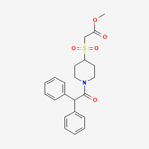 Methyl 2-((1-(2,2-diphenylacetyl)piperidin-4-yl)sulfonyl)acetate