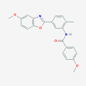 molecular formula C23H20N2O4 B237565 4-methoxy-N-[5-(5-methoxy-1,3-benzoxazol-2-yl)-2-methylphenyl]benzamide 
