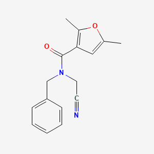 N-benzyl-N-(cyanomethyl)-2,5-dimethylfuran-3-carboxamide