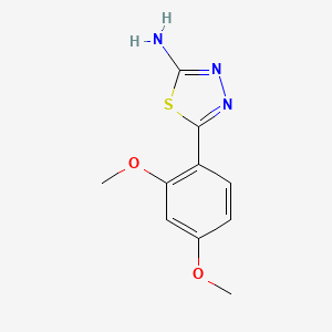 molecular formula C10H11N3O2S B2375654 5-(2,4-Dimethoxyphenyl)-1,3,4-thiadiazol-2-amine CAS No. 299932-63-1