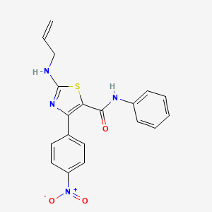 molecular formula C19H16N4O3S B2375660 2-(allylamino)-4-(4-nitrophenyl)-N-phenylthiazole-5-carboxamide CAS No. 301331-68-0