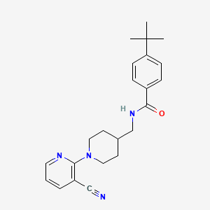 4-(tert-butyl)-N-((1-(3-cyanopyridin-2-yl)piperidin-4-yl)methyl)benzamide