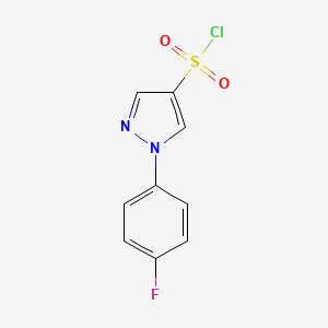 molecular formula C9H6ClFN2O2S B2375665 1-(4-氟苯基)-1H-吡唑-4-磺酰氯 CAS No. 1153042-23-9