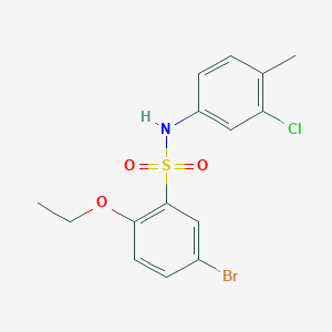 molecular formula C15H15BrClNO3S B2375669 5-溴-N-(3-氯-4-甲基苯基)-2-乙氧基苯磺酰胺 CAS No. 1004205-30-4