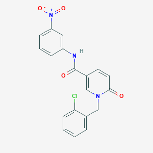 molecular formula C19H14ClN3O4 B2375681 1-[(2-氯苯基)甲基]-N-(3-硝基苯基)-6-氧代-1,6-二氢吡啶-3-甲酰胺 CAS No. 931042-89-6