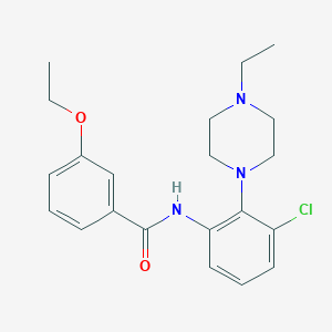 molecular formula C21H26ClN3O2 B237570 N-[3-chloro-2-(4-ethylpiperazin-1-yl)phenyl]-3-ethoxybenzamide 