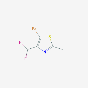 molecular formula C5H4BrF2NS B2375707 5-Bromo-4-(difluoromethyl)-2-methyl-1,3-thiazole CAS No. 2248330-25-6