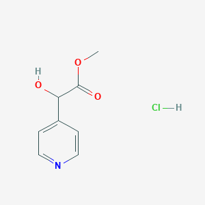 molecular formula C8H10ClNO3 B2375708 甲基羟基(吡啶-4-基)乙酸酯盐酸盐 CAS No. 1354940-87-6
