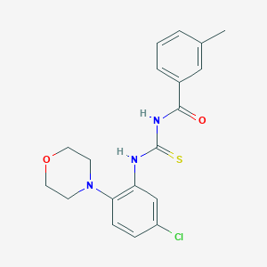 N-[5-chloro-2-(4-morpholinyl)phenyl]-N'-(3-methylbenzoyl)thiourea